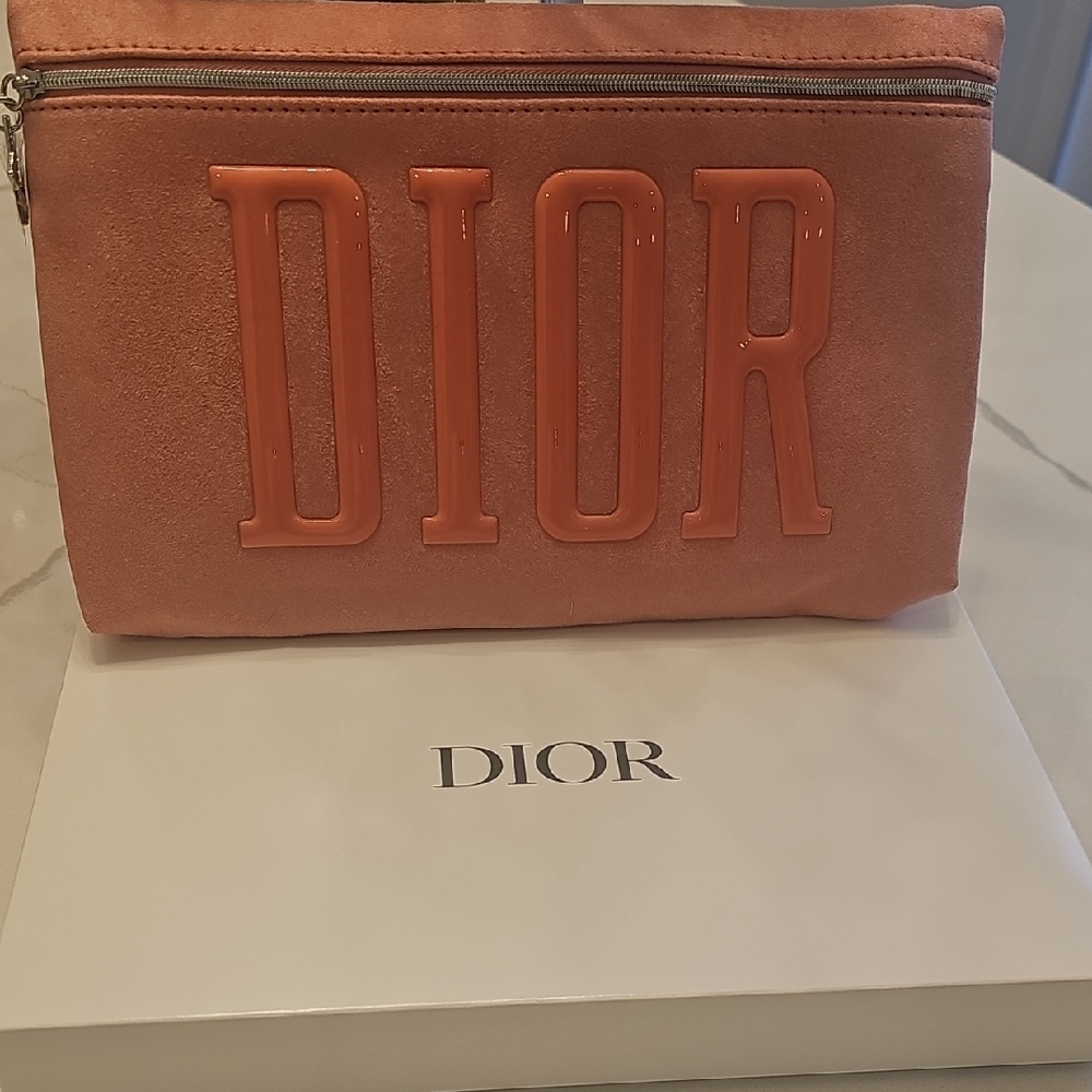 Dior Parfums Peach Cosmetic Pouch